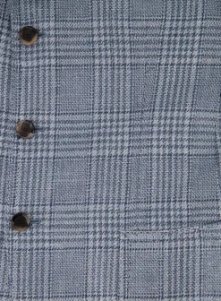 Cesare Attolini Handgemaakt Glencheck Jasje Van Wol L.Blauw Shop