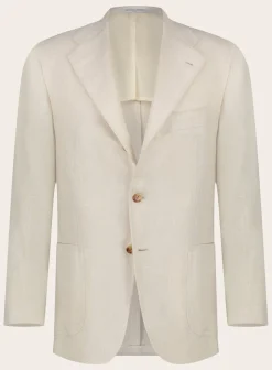 Orazio Luciano Handgemaakt Jasje Van Katoen En Linnen L.Beige Online