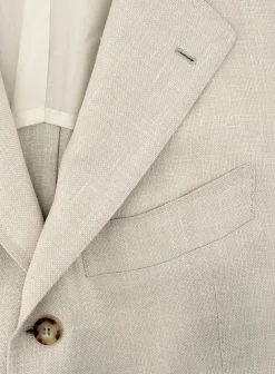 Orazio Luciano Handgemaakt Jasje Van Katoen En Linnen L.Beige Online