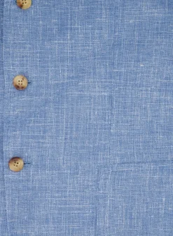 Orazio Luciano Handgemaakt Jasje Van Wol En Linnen L.Blauw Shop