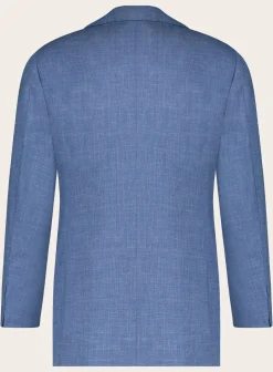 Cesare Attolini Handgemaakt Pak Van Wol En Linnen L.Blauw Flash Sale