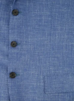 Cesare Attolini Handgemaakt Pak Van Wol En Linnen L.Blauw Flash Sale