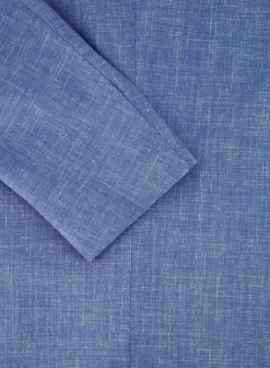 Cesare Attolini Handgemaakt Pak Van Wol En Linnen L.Blauw Flash Sale