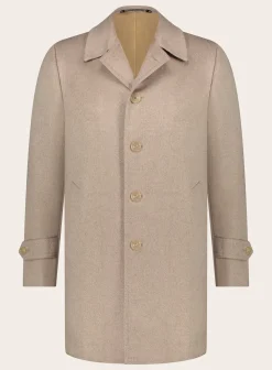 Cesare Attolini Handgemaakte Cashmere Mantel Taupe Best