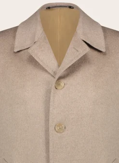 Cesare Attolini Handgemaakte Cashmere Mantel Taupe Best