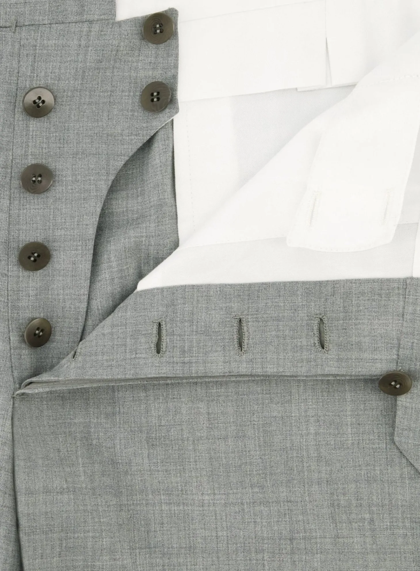 Cesare Attolini Handgemaakte Pantalon Van Wol L.Grijs Store