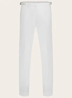 Cesare Attolini Handgemaakte Pantalon Van Katoen Wit Outlet