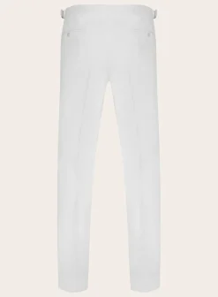 Cesare Attolini Handgemaakte Pantalon Van Katoen Wit Outlet
