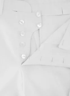 Cesare Attolini Handgemaakte Pantalon Van Katoen Wit Outlet