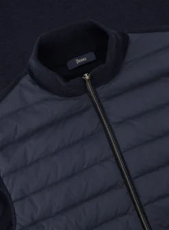 Herno Jack Met Opstaande Kraag Blue Navy Sale