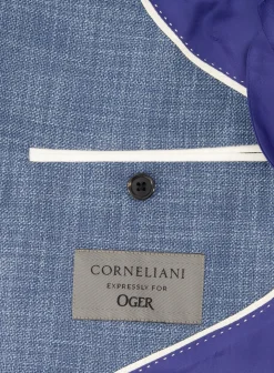 Corneliani Jasje Van Katoen En Wol Mid.Blauw Store