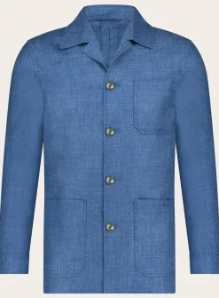 OGÉR Jasje Van Wol, Zijde En Linnen Blauw Shop