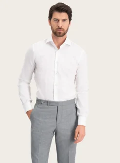 OGÉR Klassiek Slim-Fit Twill Overhemd Wit Cheap