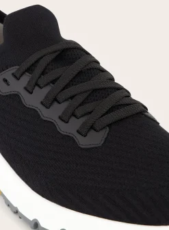 Brunello Cucinelli Knitted Low-Top Sneakers Zwart Fashion