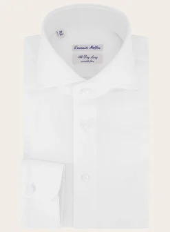 Emanuele Maffeis Kreukvrij Shirt Van Katoen Wit Flash Sale