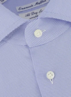 Emanuele Maffeis Kreukvrij Shirt Van Katoen L.Blauw Fashion