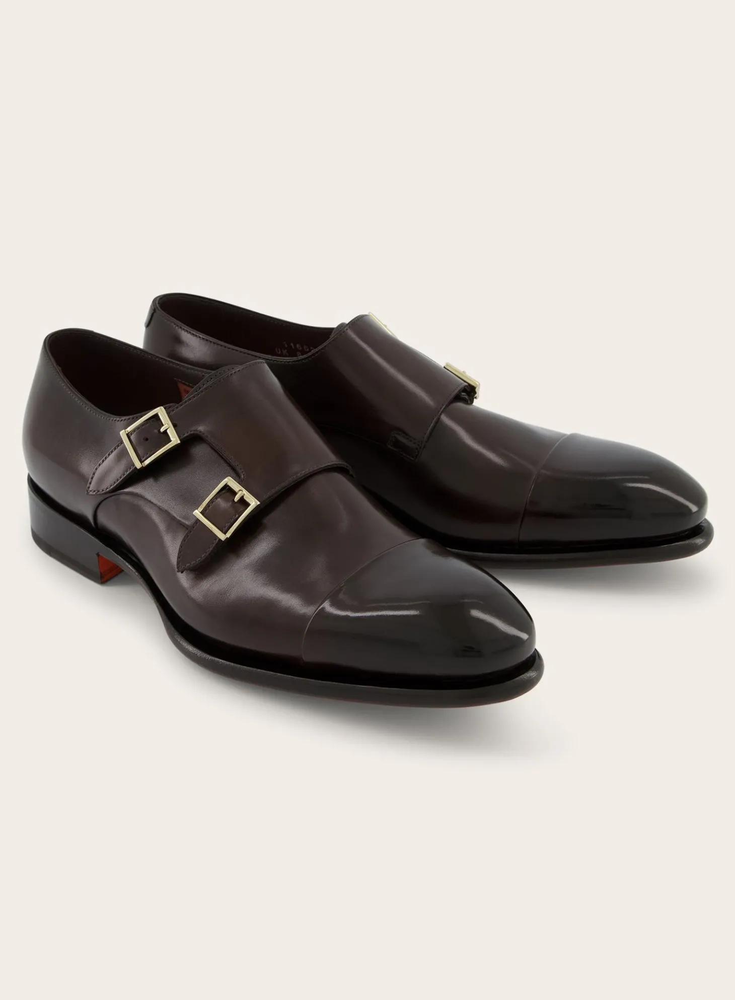 Santoni Lederen Carter Dubbele Gespschoenen Discount
