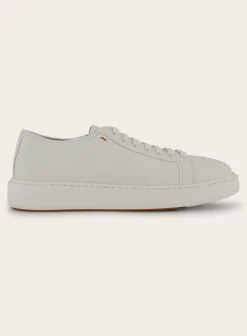 Santoni Lederen Clean Icon Sneakers Wit Cheap