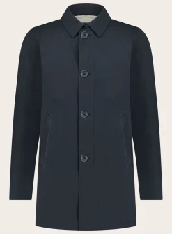 Herno Mantel Met Puntkraag Blue Navy Shop