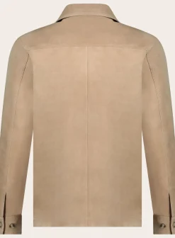 ARMA Mex Overshirt Van Suede Licht Bruin Shop
