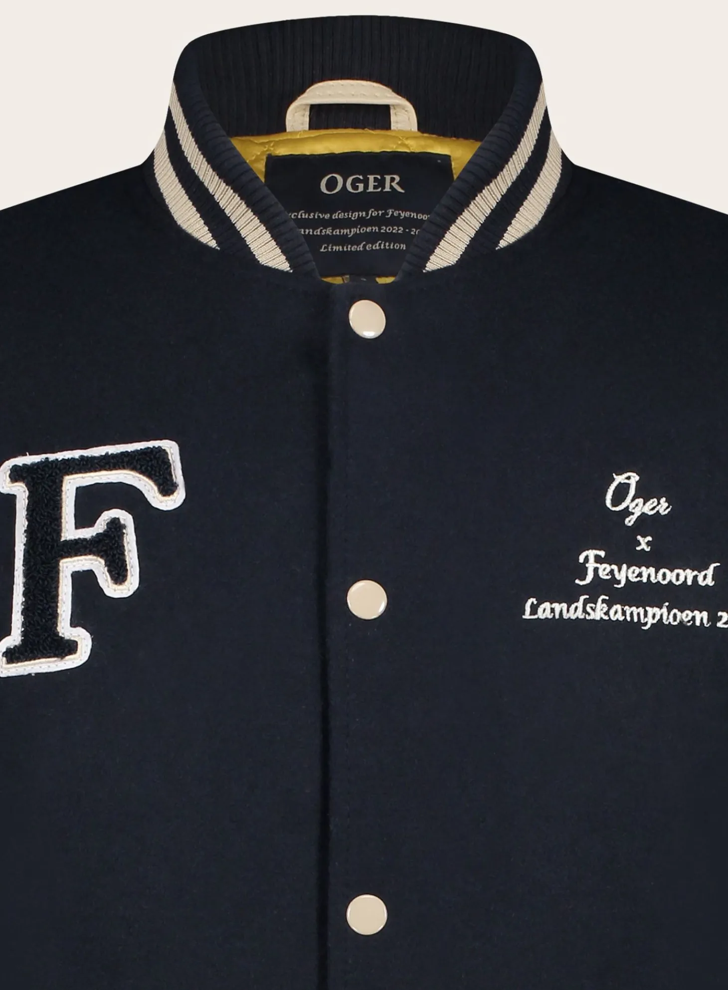 OGÉR x Feyenoord Oger X Feyenoord Varsity Jacket 22-23 D.Blauw New