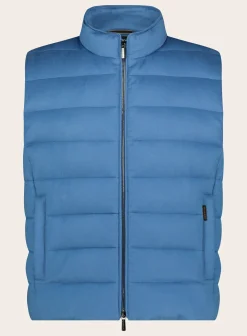 MOORER Oliver Bodywarmer Van Cashmere Jeans Blauw Outlet