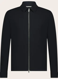 Marco Pescarolo Overshirt Met Kraag Van Wol En Katoen Blue Navy Best Sale