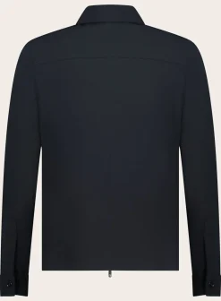 Marco Pescarolo Overshirt Met Kraag Van Wol En Katoen Blue Navy Best Sale