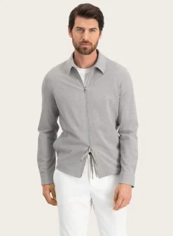 Marco Pescarolo Overshirt Met Kraag Van Wol En Katoen Discount