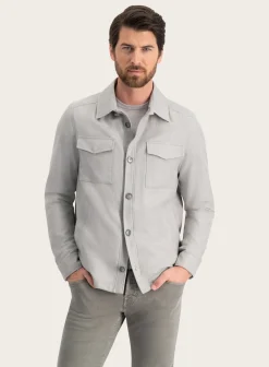 Herno Overshirt Met Puntkraag Taupe Grijs Shop