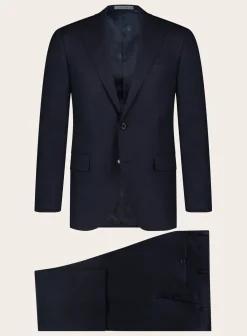 Corneliani Pak Van Wol En Katoen Blue Navy Flash Sale