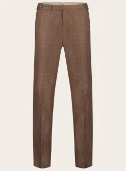 OGÉR Pantalon Van Wol, Zijde En Linnen Roest Flash Sale