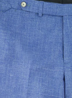 OGÉR Pantalon Van Wol, Zijde En Linnen Blauw Hot