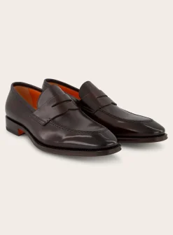 Santoni Penny Loafers Van Leer Best