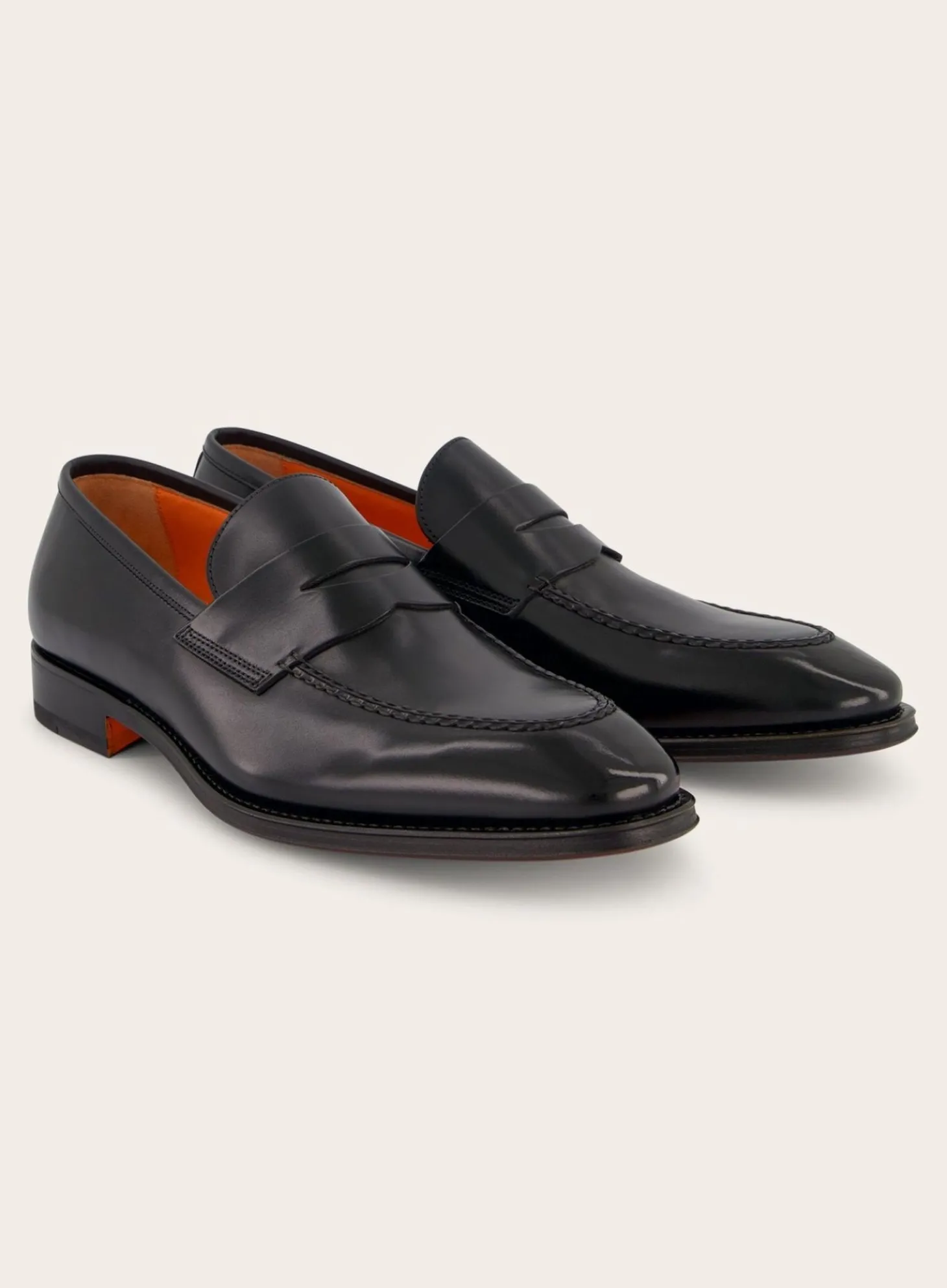 Santoni Penny Loafers Van Leer Best