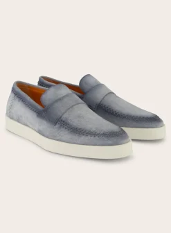 Santoni Penny Loafers Van Suede Cheap