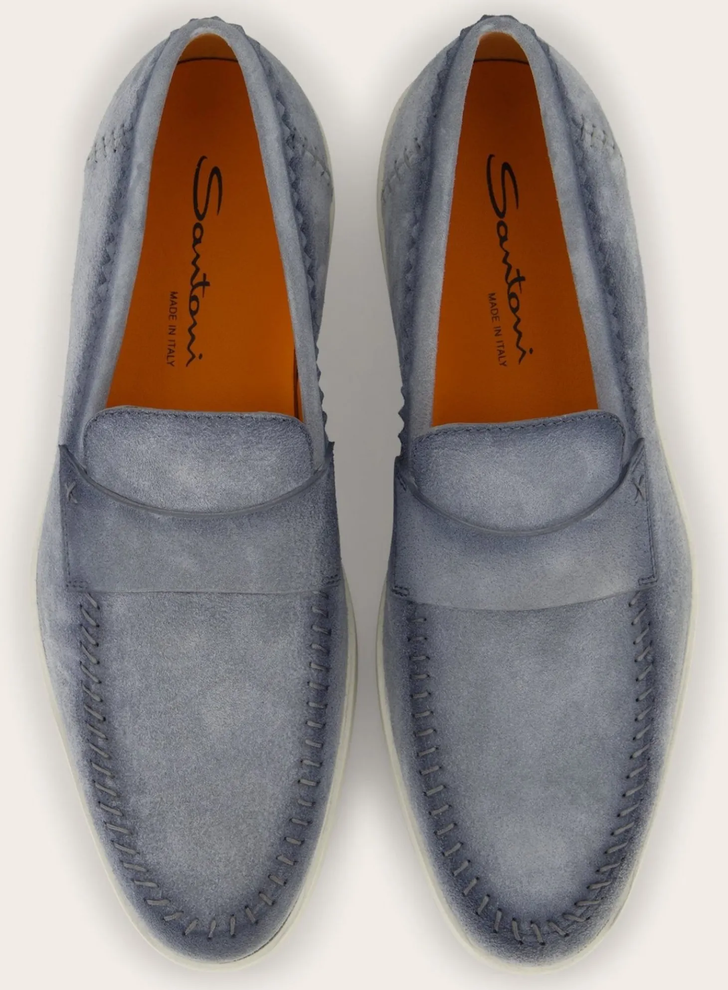 Santoni Penny Loafers Van Suede Cheap