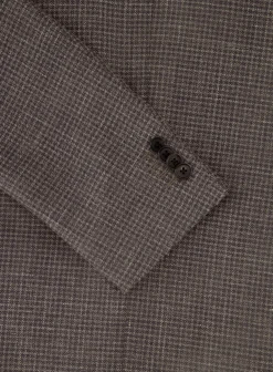 Corneliani Pied-De-Poule Jasje Van Wol En Linnen D.Bruin Clearance