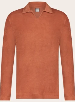 FEDELI Poloshirt Met Lange Mouwen Van Badstof Shop