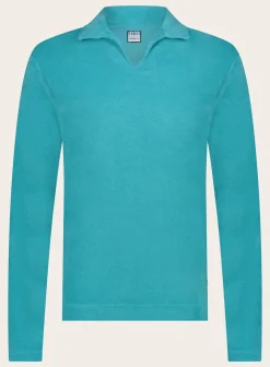 FEDELI Poloshirt Met Lange Mouwen Van Badstof Shop