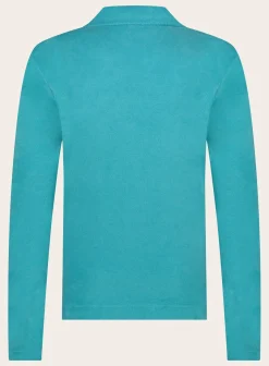 FEDELI Poloshirt Met Lange Mouwen Van Badstof Shop