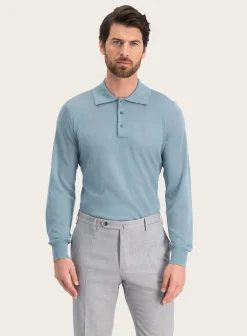 Corneliani Poloshirt Met Lange Mouwen Van Cashmere En Zijde Flash Sale