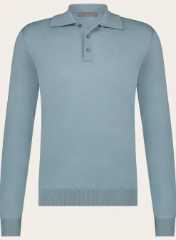 Corneliani Poloshirt Met Lange Mouwen Van Cashmere En Zijde Flash Sale