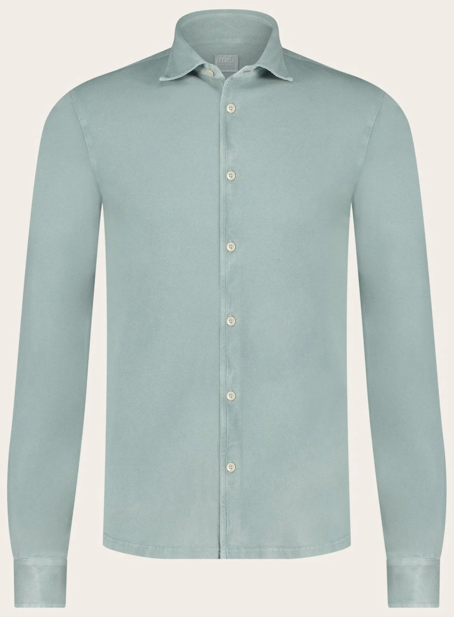 FEDELI Poloshirt Met Lange Mouwen Van Katoen Flash Sale