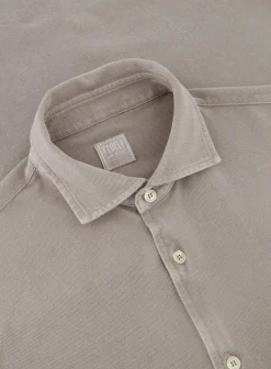 FEDELI Poloshirt Met Lange Mouwen Van Katoen Flash Sale