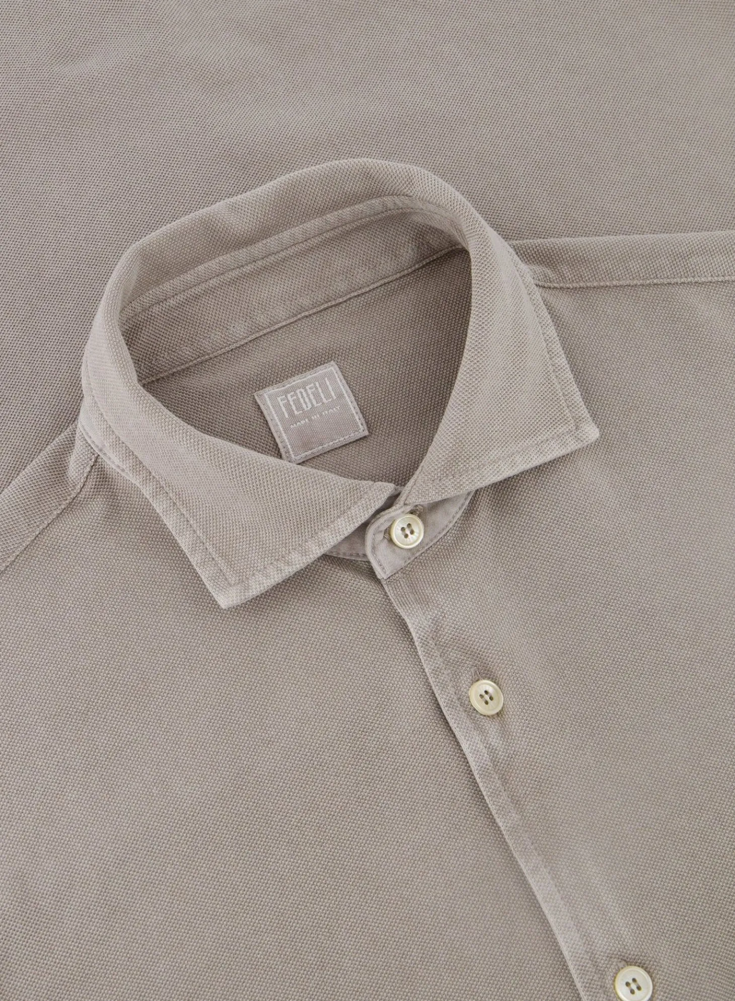 FEDELI Poloshirt Met Lange Mouwen Van Katoen Flash Sale