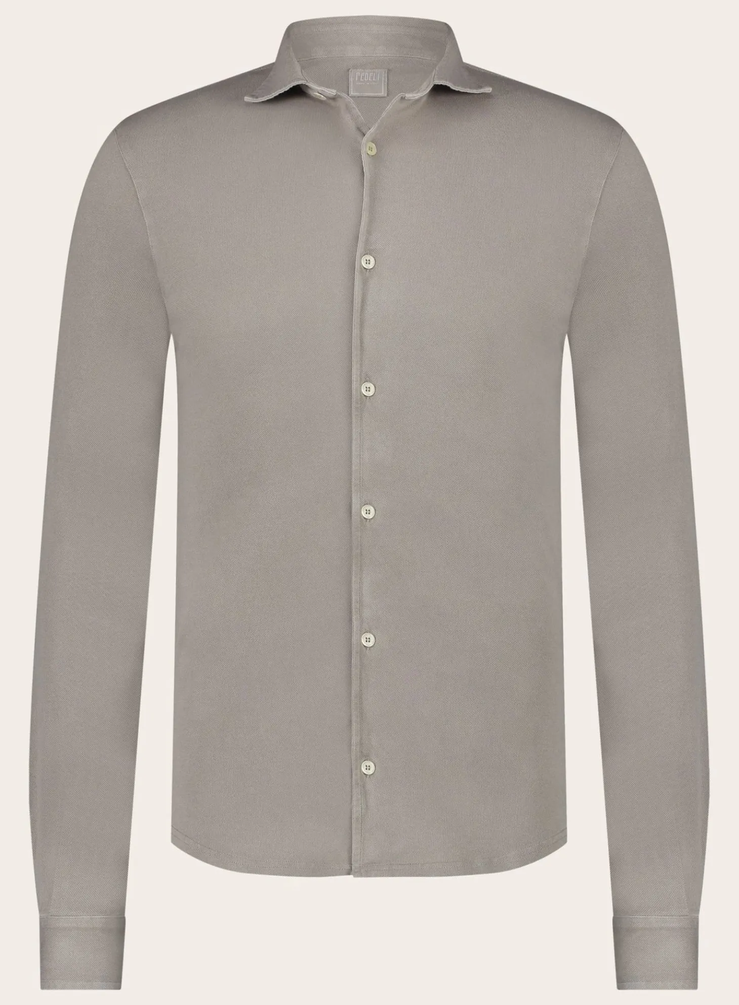 FEDELI Poloshirt Met Lange Mouwen Van Katoen Flash Sale