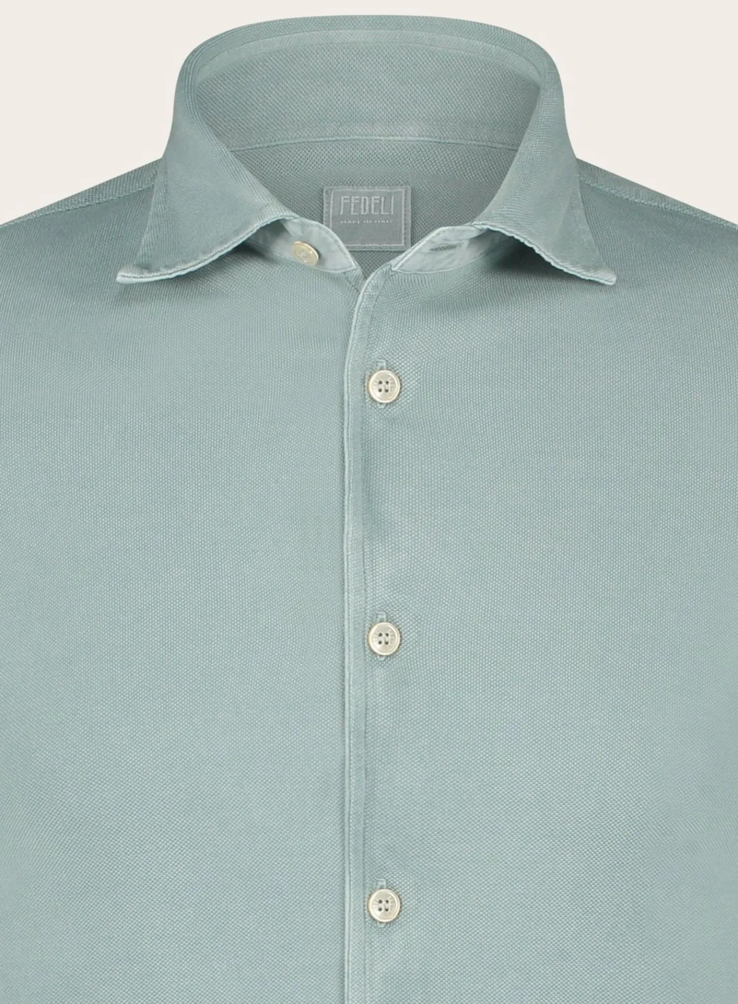 FEDELI Poloshirt Met Lange Mouwen Van Katoen Flash Sale
