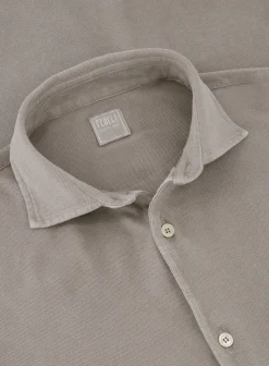 FEDELI Poloshirt Met Lange Mouwen Van Katoen Flash Sale