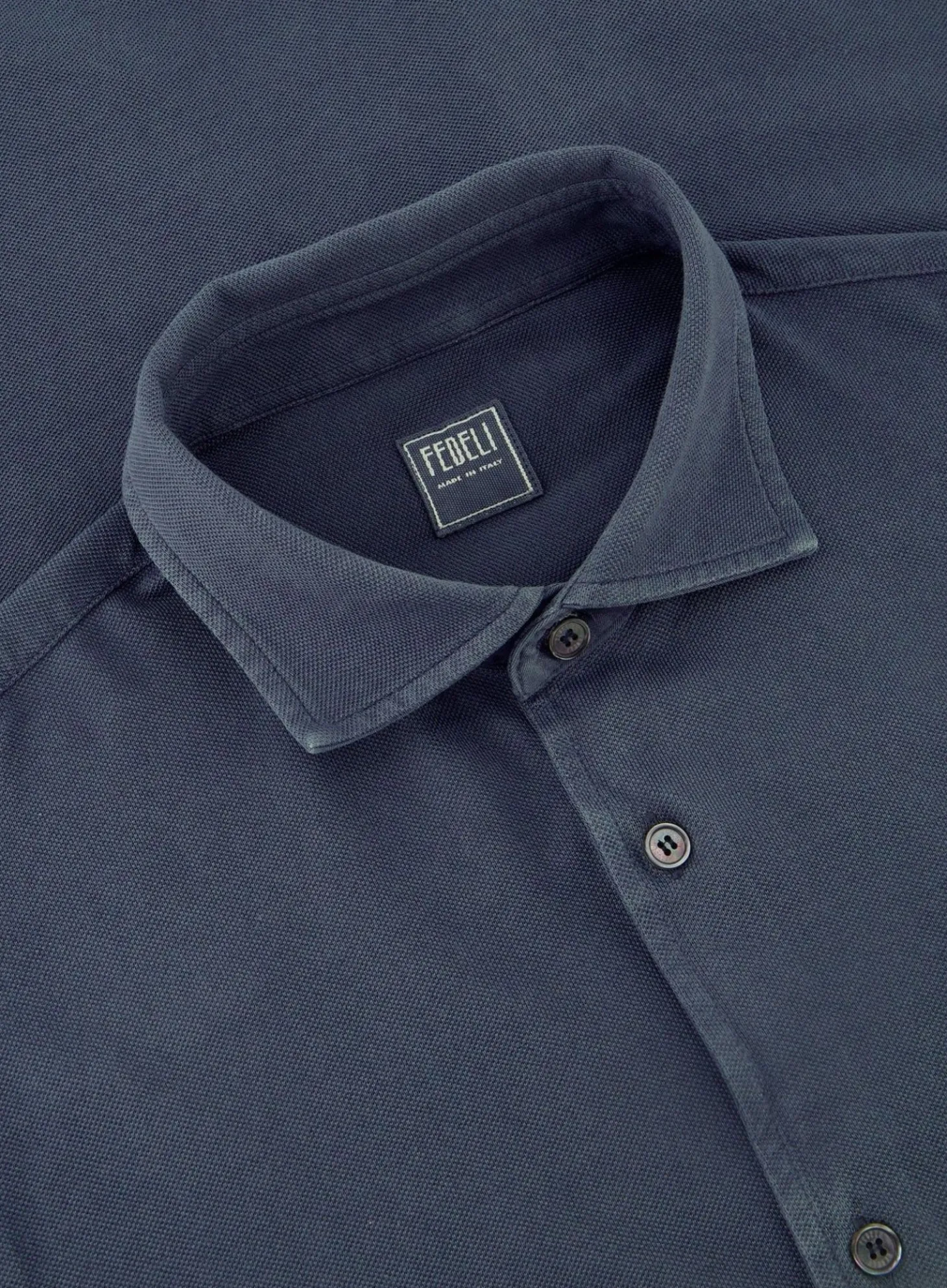 FEDELI Poloshirt Met Lange Mouwen Van Katoen Flash Sale